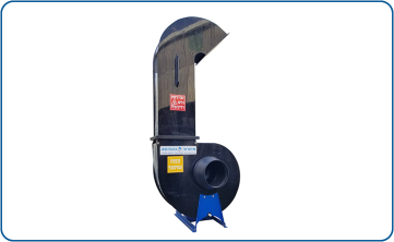 Explosion-proof centrifugal fan, model PAH, made of black anti-static polypropylene, including an explosion-proof EEXD motor