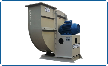 Centrifugal blower model PAH-36 made of reinforced polypropylene, direct drive with 25 HP motor