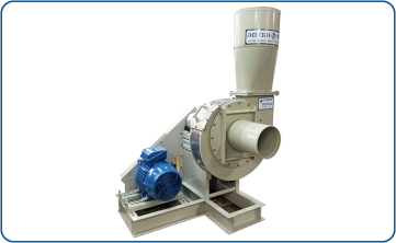 High-pressure plastic blower, model PB, including motor for engine cooling