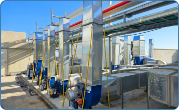 AFN blowers for ventilation and smoke extraction with 1001 Part 7 approvals for operation at 250 degrees for two hours