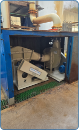Centrifugal plastic blowers, PPR model, made of PP connected in series
