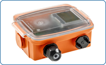 Differential pressure gauge with digital display and transmission