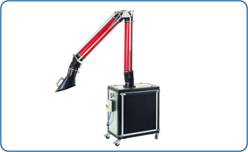 Welding and grinding smoke extraction and filtration system, model DES1250, with integral fan and four filtration stages