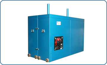 Acoustic chamber for a vacuum pump with forced ventilation