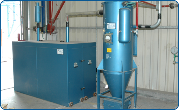Central vacuum cleaner CVF-1 with primary cyclonic separator
