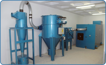 Central vacuum system for cleaning, model CVF-3, for the pharmaceutical industry