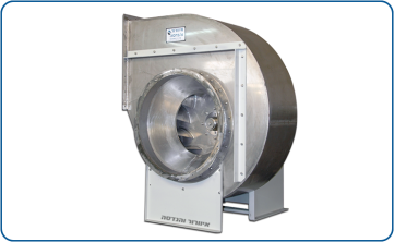 Centrifugal blower for process industry, model RTB36, EXTRA HEAVY DUTY construction, made of 316 stainless steel, belt-driven