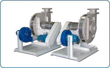 Plastic centrifugal blower model PB for high pressure with belt drive and cooling motor