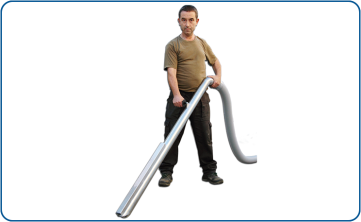 Line 3" for pumping from piles and stockpiles of raw materials
