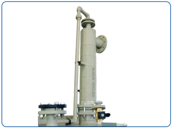 Polypropylene scrubber and venturi for capturing particles and chemical vapors