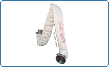 Suction arm model EF for use in the pharmaceutical industry to prevent cross-contamination, made of 316 stainless steel and can be disassembled and sterilized.