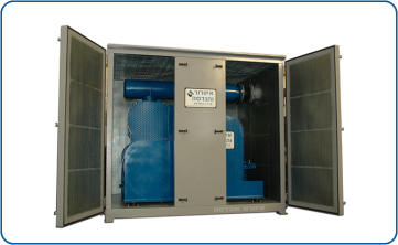 Acoustic enclosure for 100 HP vacuum pump