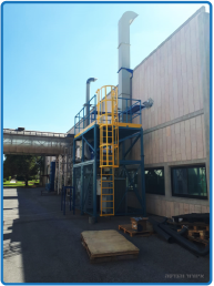 Installation of square chimneys made of PP