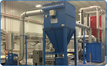 High vacuum suction ducts with basin connections