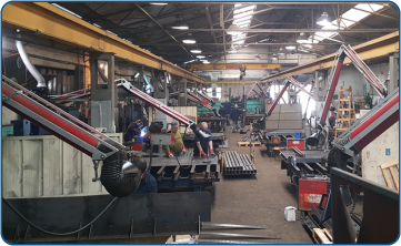 Industrial suction arm system, model EP, for welding smoke, smoke, particles, and gases