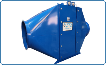 Multi-stage particle filtration unit model AFU96 for 18,000 m³/h installed between ducts
