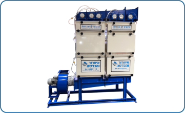 Three-stage HEPA BIBO absolute filter with integral blower