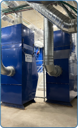 Vortex systems model 400 and 600 for filtering particles and polishing and grinding dust in industry