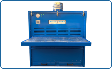 SB1500 model suction and filtration table, 1.5 meters wide, with suction from the work surface and the front of the system