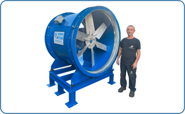 Flexible coupling for axial blower