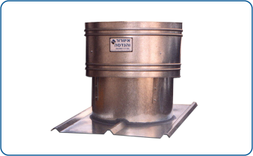 RFS-750 model roof fan including welded adapter tile, approved by the Standards Institute for smoke ventilation