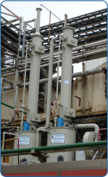 Two-stage scrubber for absorbing chemical vapors and particles, including JET