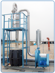 Scrubber and venturi from PLBM 316 for capturing gases, smoke, submicron particles