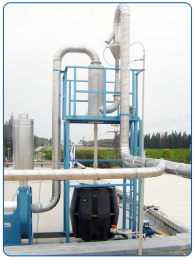 Scrubber and venturi from PLBM 316 for capturing gases, smoke, submicron particles