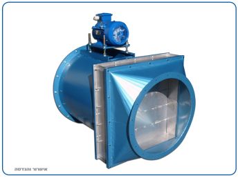 700-AX model axial fan belt-driven with shutter