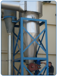 Cyclone PLBM for reducing dust load from an automatic dust filter