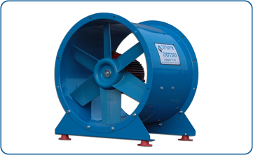 AXS-500 axial fan for smoke extraction with steel blade