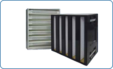 HEPA filters in a metal or plastic frame