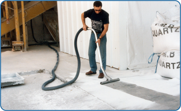 Quartz sand vacuuming