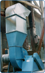 Rectangular silencer for industrial blower.