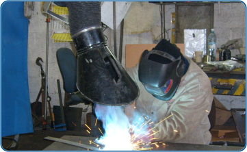 Dangerous welding smoke extraction and protecting the worker's health