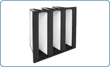 Toblerone filter, filtration efficiency F7-H10.
