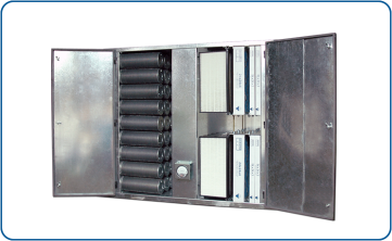 AFCU-48 air purification unit including dust filters and activated carbon cartridges