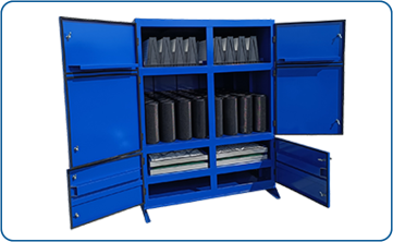 AFCU-96 air purification unit in a vertical structure, including particle filters and carbon cartridges