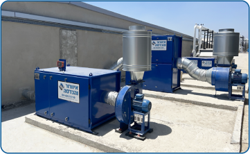 Suction and particle filtration units from polishing, grinding, and welding smoke processes