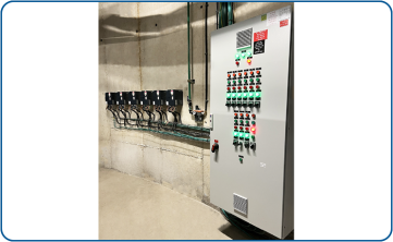 Electric panel with six speed controllers