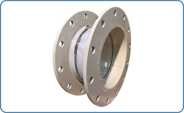 Flexible hose connector for plastic blower