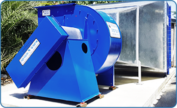 Central suction system for a machining factory, including a blower and an electrostatic filter, electrostatic filter