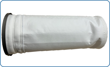Bag filter with spring ring mounted on a cage