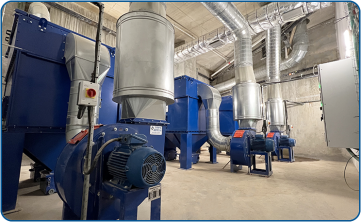 Filters for dust and sawdust filtration in a carpentry workshop