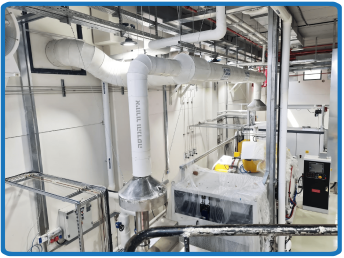 Welded stainless steel 316 piping with thermal insulation